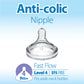 Dr. Brown'S Natural Flow Level 4 Wide-Neck Baby Bottle Silicone Nipple, Fast Flow, 9M+, 100% Silicone Bottle Nipple, 6 Pack