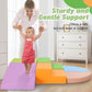 Todiby 6-Piece Foam Climbing Blocks For Toddlers: Baby Foam Climbing Gym Pu Leather Colorful Indoor Toy Building Blocks