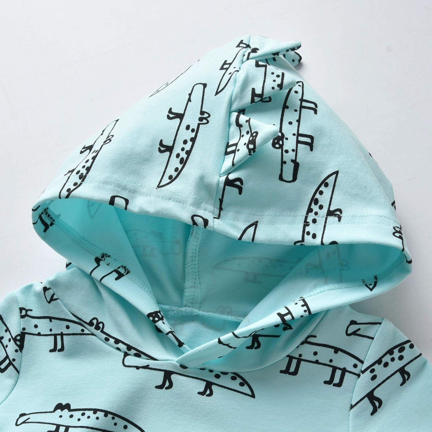 Toddler Infant Baby Boy Clothes Crocodile Long Sleeve Hoodie Tops Sweatsuit Pants Outfit Set (4-5T)