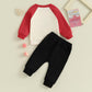 Beqeuewll Baby Boy Valentines Day Outfit Long Sleeve Love Sweatshirt Jogger Pants Set Toddler Boys Valentines Outfits (Love-Apri