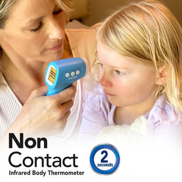 Vicks Non-Contact Infrared Thermometer For Forehead, Food And Bath - Fast, Reliable, And Clinically Proven Accuracy For Adults,