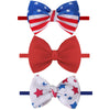 QFV 4.5 Baby Girl Bows 3 Pack Soft Headband High Stretchy Hairbows Newborn Toddler