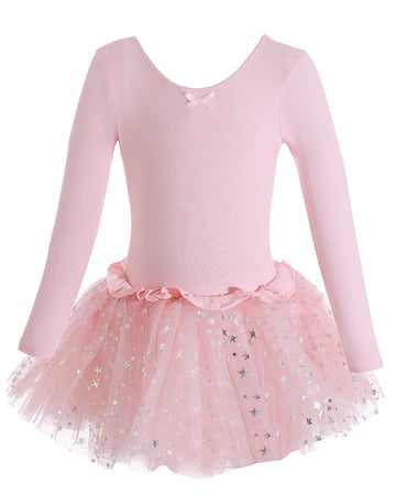 Dancina Leotard Sparkle Tutu Dress Long Sleeve Future Ballerina First Ballet Class Gift 2T Ballet Pink
