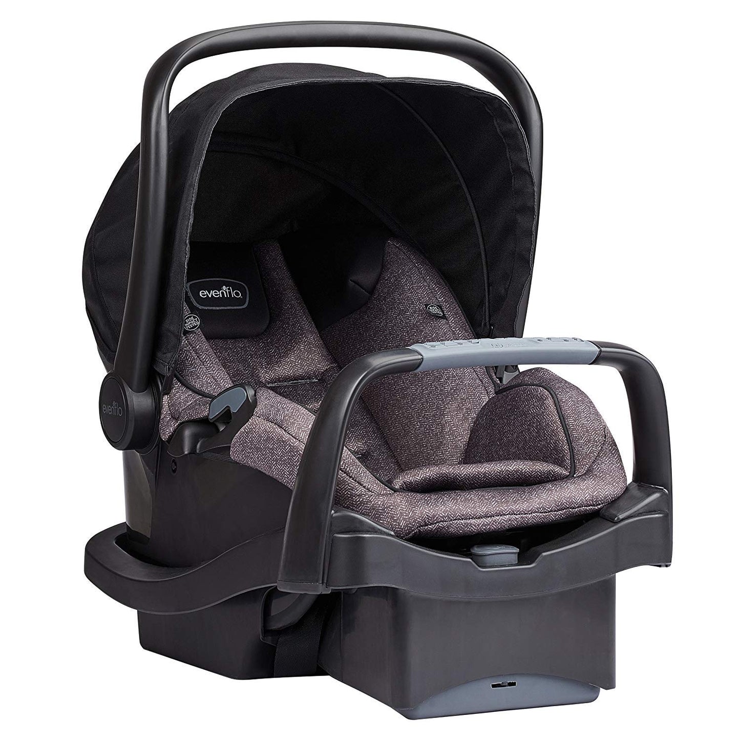 Evenflo Pivot Modular Travel System With Litemax Infant Car Seat With Anti-Rebound Bar (Casual Gray)