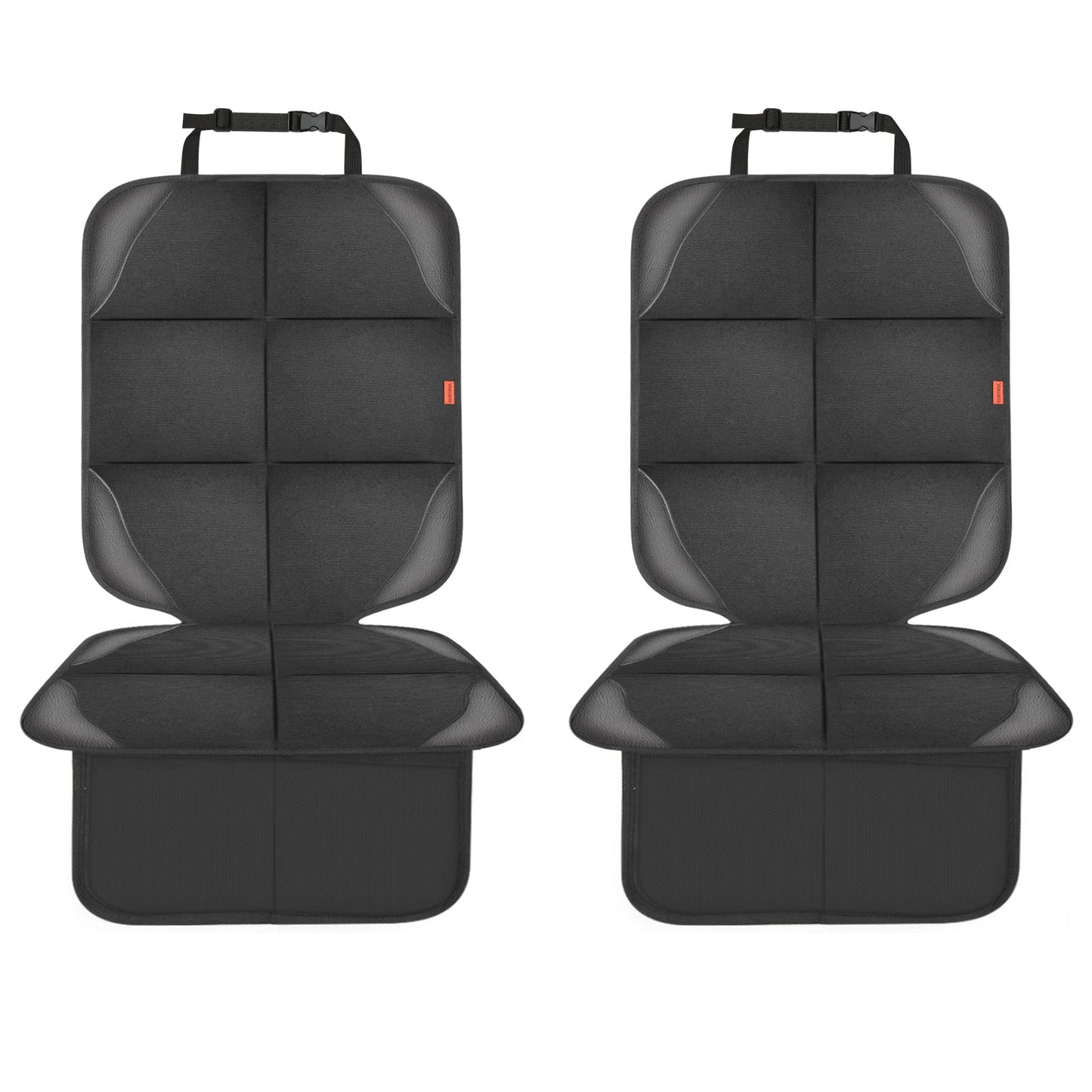 Vanlontd Car Seat Protector, 2 Pack With Non-Slip Bottom And 2 Large Mesh Pockets For Suv, Sedan, Trunk, Leather And Fabric Car