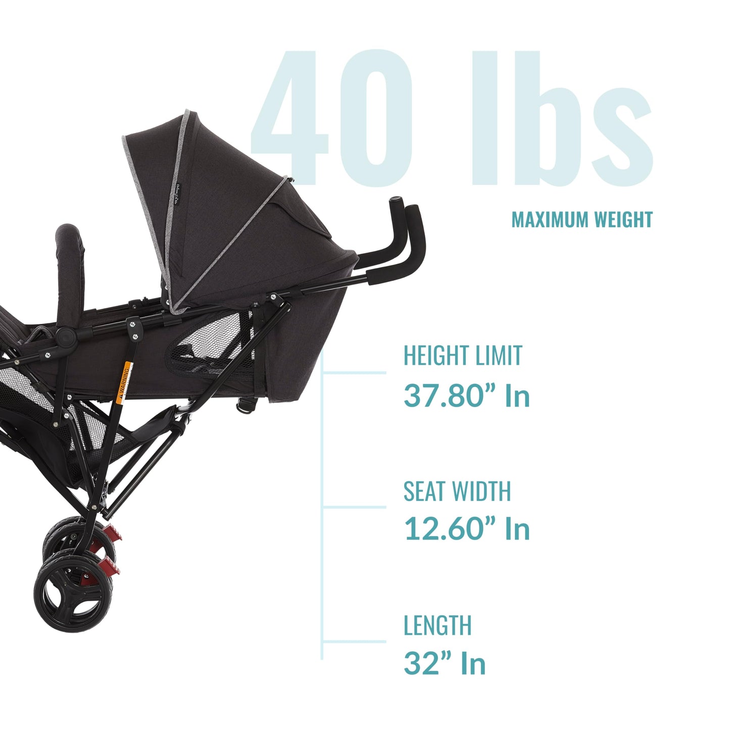 Dream On Me Vista Moonwalk Baby Stroller In Black, Lightweight Infant Stroller With Compact Fold, Multi-Position Recline Umbrell