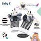 BABY K Baby Rattle Socks & Wrist Toys (Set E) - Newborn Toys for Baby Boy or Girl - Brain Development Infant Toys - Hand and Foo