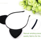 Bonnie Z. Leonardo Black Cat Ears Headband Furry Padded Catwomen Headbands Cat Black-F