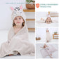 Michley Cartoon Hooded Baby Towel Unisex, Premium Soft Swimming Bathrobe Large Washcloths 27.5 ' X 47 ' For 0-7T (Zebra)
