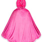 Party Chili Fur Princess Cape Fur Hooded Cloaks Costume For Girls Dress Up Pink 6-7 Years(130Cm)