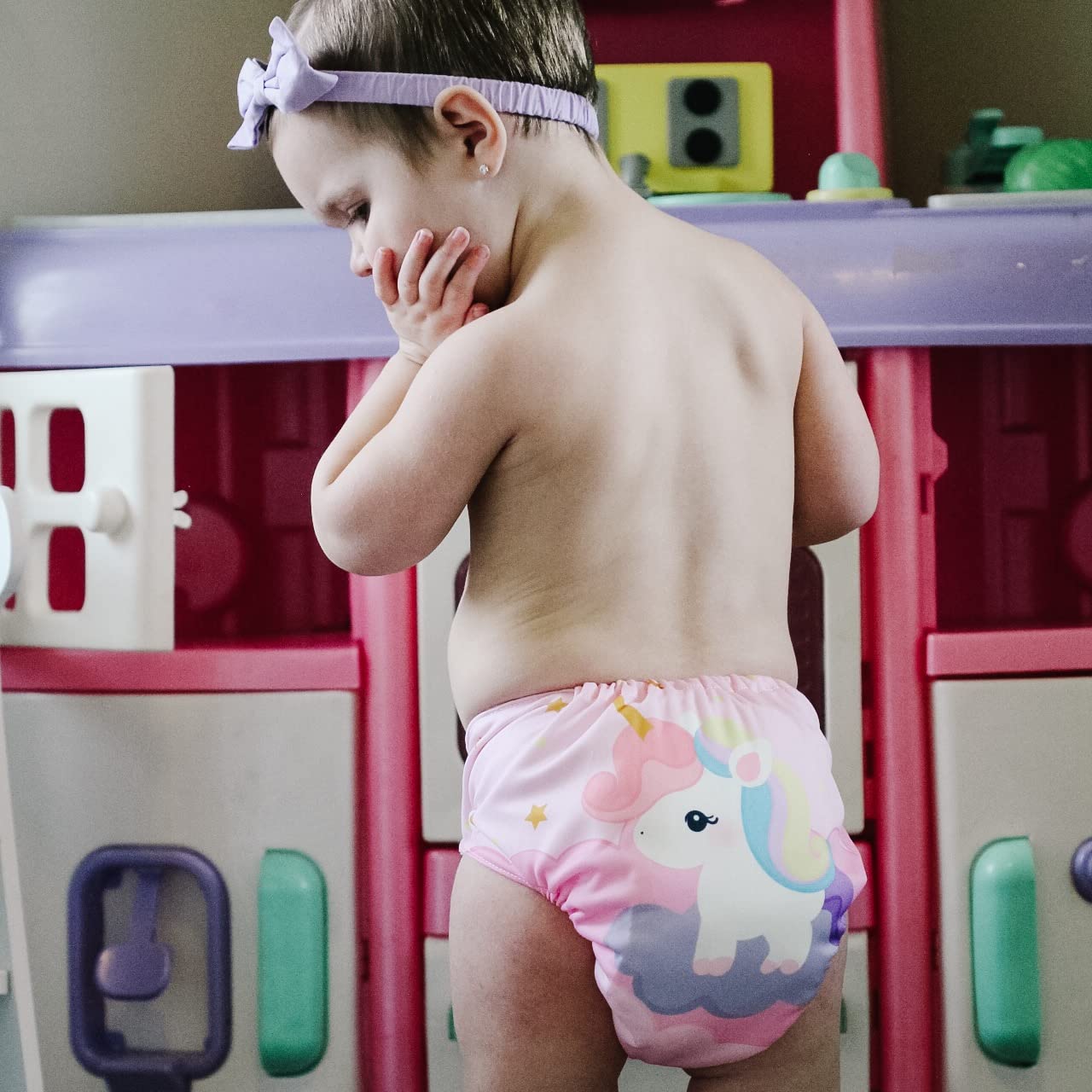 babygoal Boy Cloth Diapers Pack of 13, Baby Reusable Washable Pocket Nappy, 6pcs Diapers+6pcs Rayon from Bamboo Inserts+Wet Bag