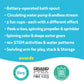 Yookidoo Bay Bath Toddler Toys (Ages 1-3) - 3 Stackable Cups, Spinning Gears, Hose & Spout for Water Play - Mold Free - Suction