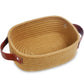 Abenkle Small Storage Basket, Baby Basket, Cute Tiny Cotton Rope Woven Basket,Shelf Basket, Boho Decorative Toy Dog Cat Basket F