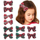 Jiahang 10 Pcs Christmas Hiar Bow Clips, Christmas Alligator Clips With Snowflake In Pair For Baby Girls Infants Toddlers School
