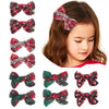 Jiahang 10 Pcs Christmas Hiar Bow Clips, Christmas Alligator Clips With Snowflake In Pair For Baby Girls Infants Toddlers School