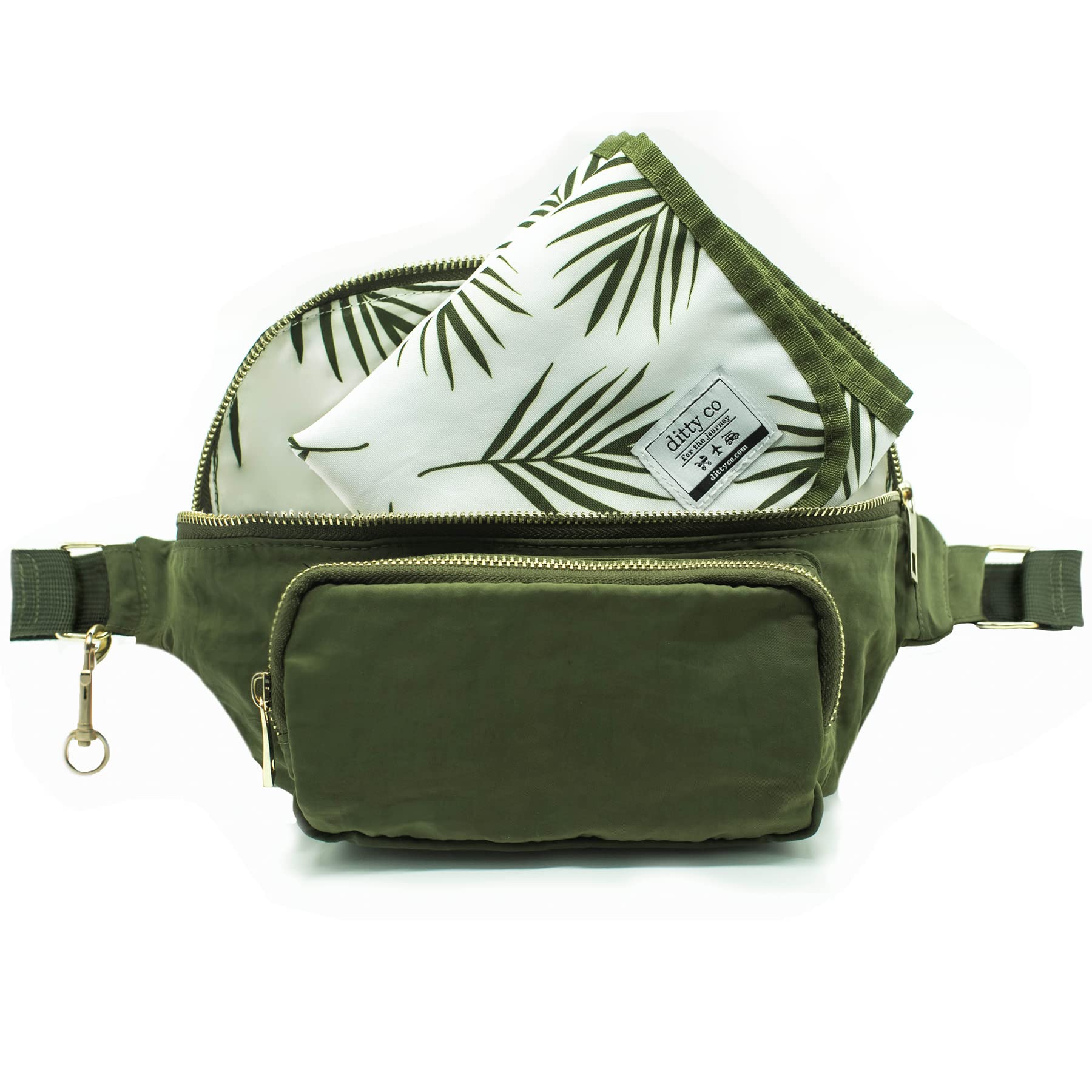 Ditty Co. - Lanikai Small Diaper Bag - Portable Changing Pad - Crossbody Bags For Women - Fanny Pack - Baby Travel Essentials (O