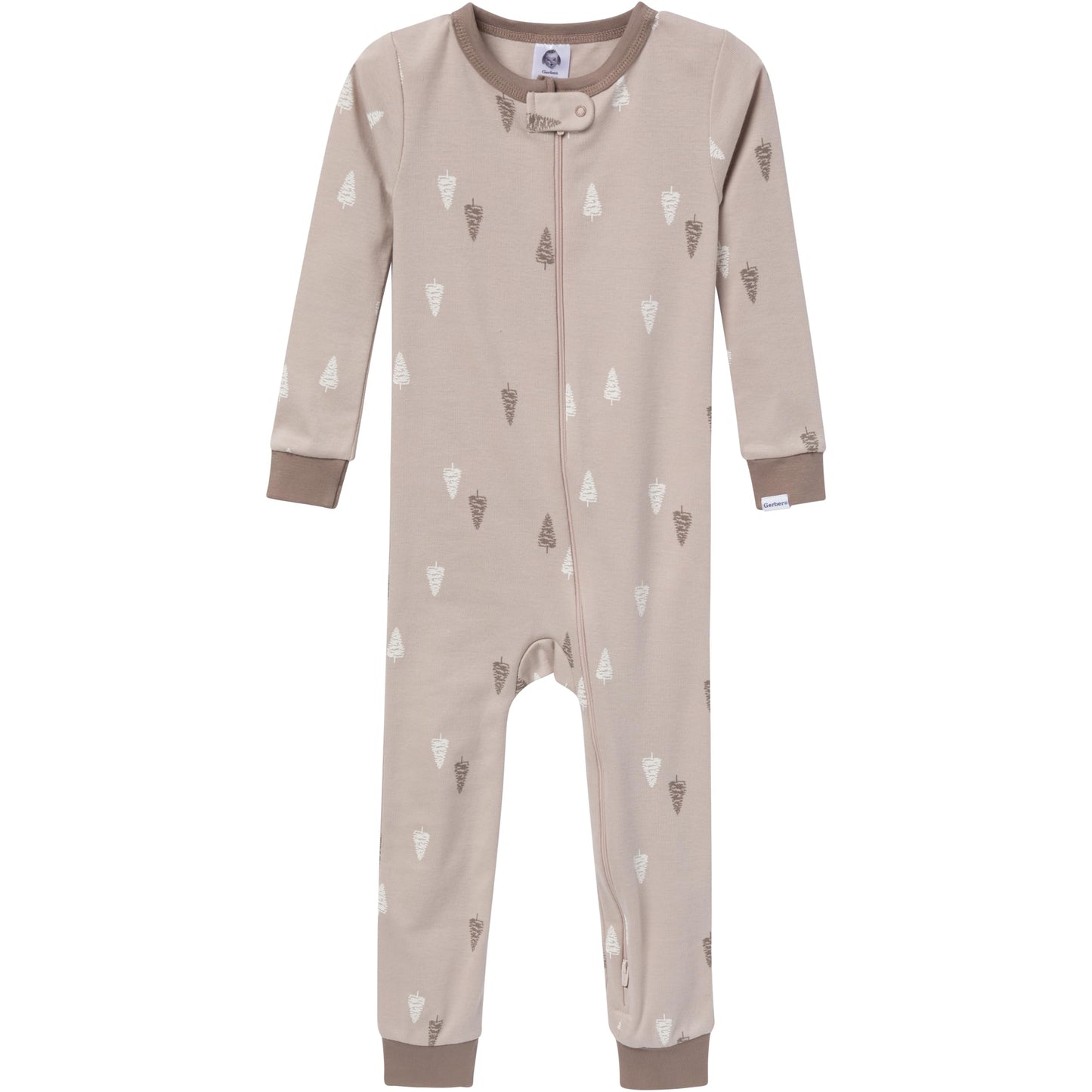 Gerber Baby-Girls 3-Pack Snug Fit Footless One-Piece Cotton Pajamas, Moose & Trees, 3-6 Months