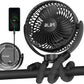 Stroller Fan - 65Hrs 12600Mah Rechargeable, Timing Car Seat, Portable Clip On Battery Operated For Baby, Peloton, Treadmill, Gol