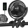 Stroller Fan - 65Hrs 12600Mah Rechargeable, Timing Car Seat, Portable Clip On Battery Operated For Baby, Peloton, Treadmill, Gol