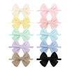 YanJie 10Pcs Soft Lace Baby Bows Sparkly Girls Headbands with Rhinestones Baby Girl Hair Accessories for Newborn Infant Toddler 