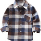 Kids Little Boys Girls Baby Long Sleeve Button Down Red Plaid Flannel Shirt Plaid Girl Boy Nb-6T(3-4T, Coffee)