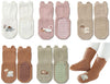 Exegawe Toddler Non Slip Socks, Cute Baby Socks With Grips Crew Socks 5 Pairs(E-5 Mix Colors,S)