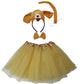 Kirei Sui Kids Animal Costume 3D Dog Tutu And Headband Brown