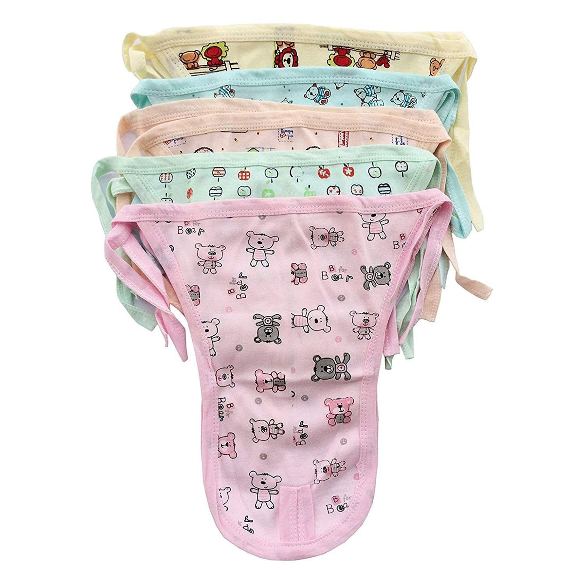 Eazy Trendz New Born Baby Itch Free Feel Free 100% Cotton Reusable Washable Langot Napkins Combo (Pack of 10)(0to3 Months)
