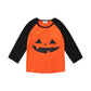 Halloween Pumpkin Toddler Baby Girls Boys Long Sleeve Shirts Raglan Shirt Baseball Tee Cotton T-Shirt (Halloween, 1-2 Years)