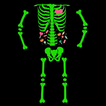Popshion Halloween Pajamas Set For Toddler Girls Long Sleeve Funny 2 Piece Clothes Kids Skeleton Glow In The Dark Pjs Sleepwear