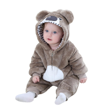 Tonwhar Unisex Baby Animal Halloween Costume Kid'S And Toddler'S Autumn Winter Outfits Jumpsuit(4-5 T,Koala)