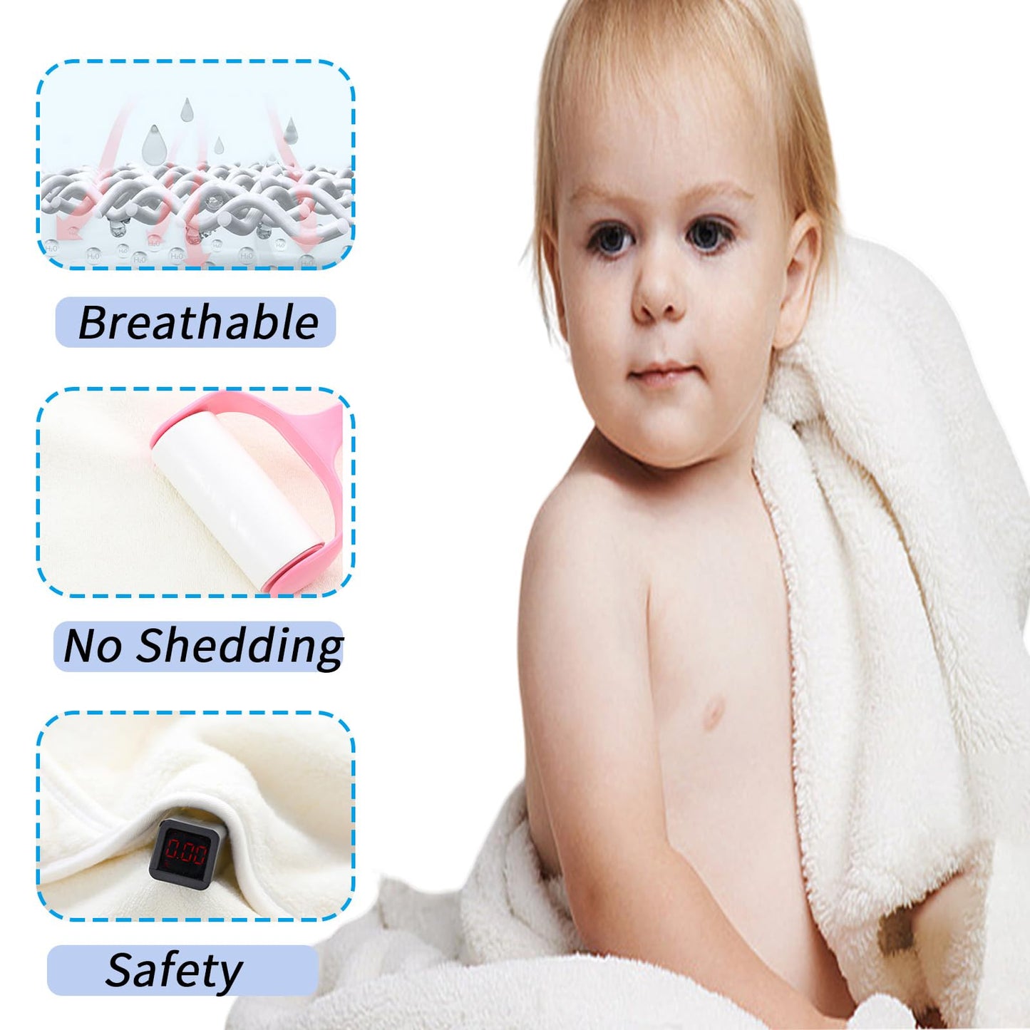 Foinemyed Toddler Baby Bath Towels With Hood 27.5'X55' Soft Hooded Bath Towel Ultra Absorbent Bath Towel For Newborn Boys Girl