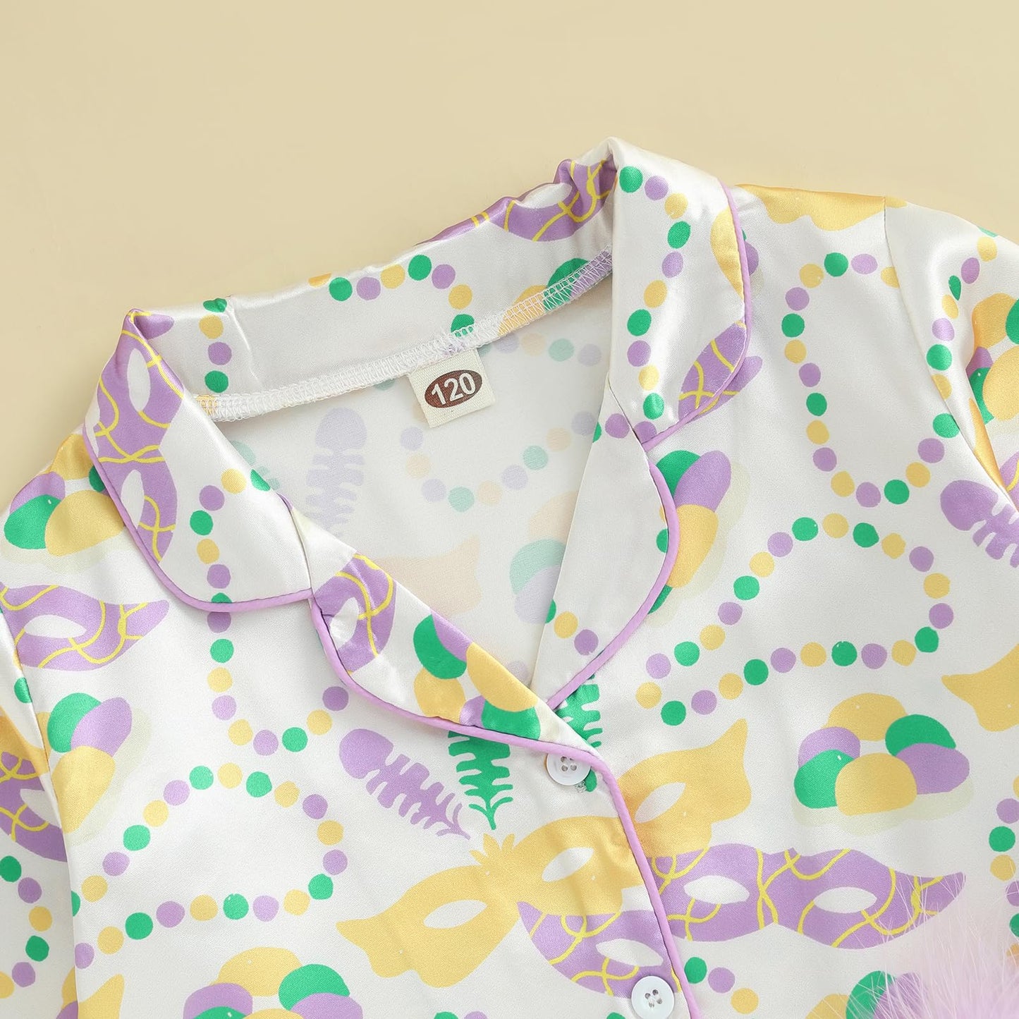 Afunbaby Toddler Baby Girl Boy Silk Satin Pajamas Set Button Down Pjs Kids Long Sleeve Shirt Pants Christmas Pjs Sleepwear (Purp