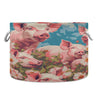Canvas Storage Organizer Bin, Pig (3) Storage Basket Laundry Hamper with Handle for Clothes Playroom Decor, Large, 20 in Diamete