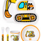 Lehoo Castle Kids Plates And Bowls Sets, Kids Dinnerware Set Includes Plate, Bowl, Cup And Tableware, Made Of Durable Material,