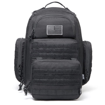 Diaper Bag Backpack For Dad, Dbtac Large Baby Nappy Bag For Men W/Changing Mat, Insulated+Wipe Pockets, Stroller Straps, Black