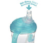 Nuby No Spill 360 Weighted Straw Grip N' Sip Tritan Cup With Hygienic Cover, 8 Oz, Trainer Cup, Teal