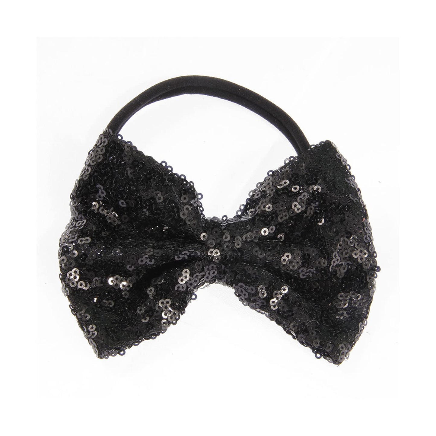 Song Qing Baby Infant Girls Hair Band Sequined Bow Headband Turban Knot Hair Headwear (Black)