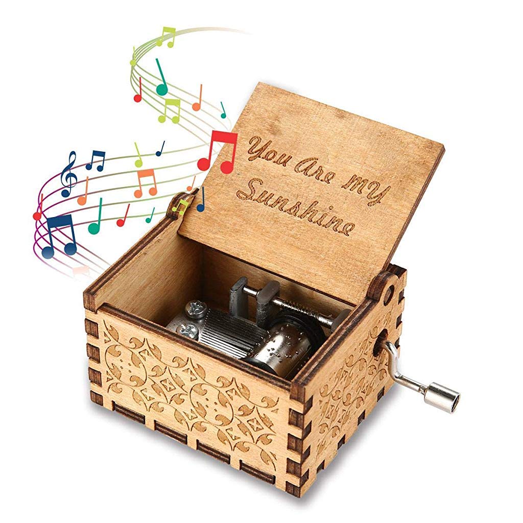 PATPAT Music Box, Wooden Classic Music Box with Hand Crank Birthday Gifts for Girls Boys Diwali Gifts for Kids Friends Family Y