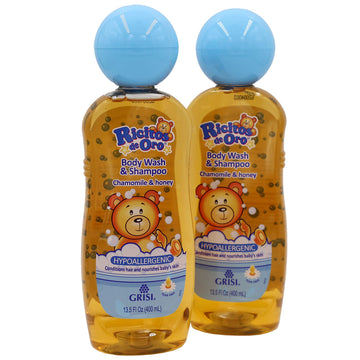 Ricitos De Oro 2-In-1 Baby Hair And Body Wash, Hypoallergenic Tear Free Body Wash And Shampoo With Chamomile And Honey, Cleansin