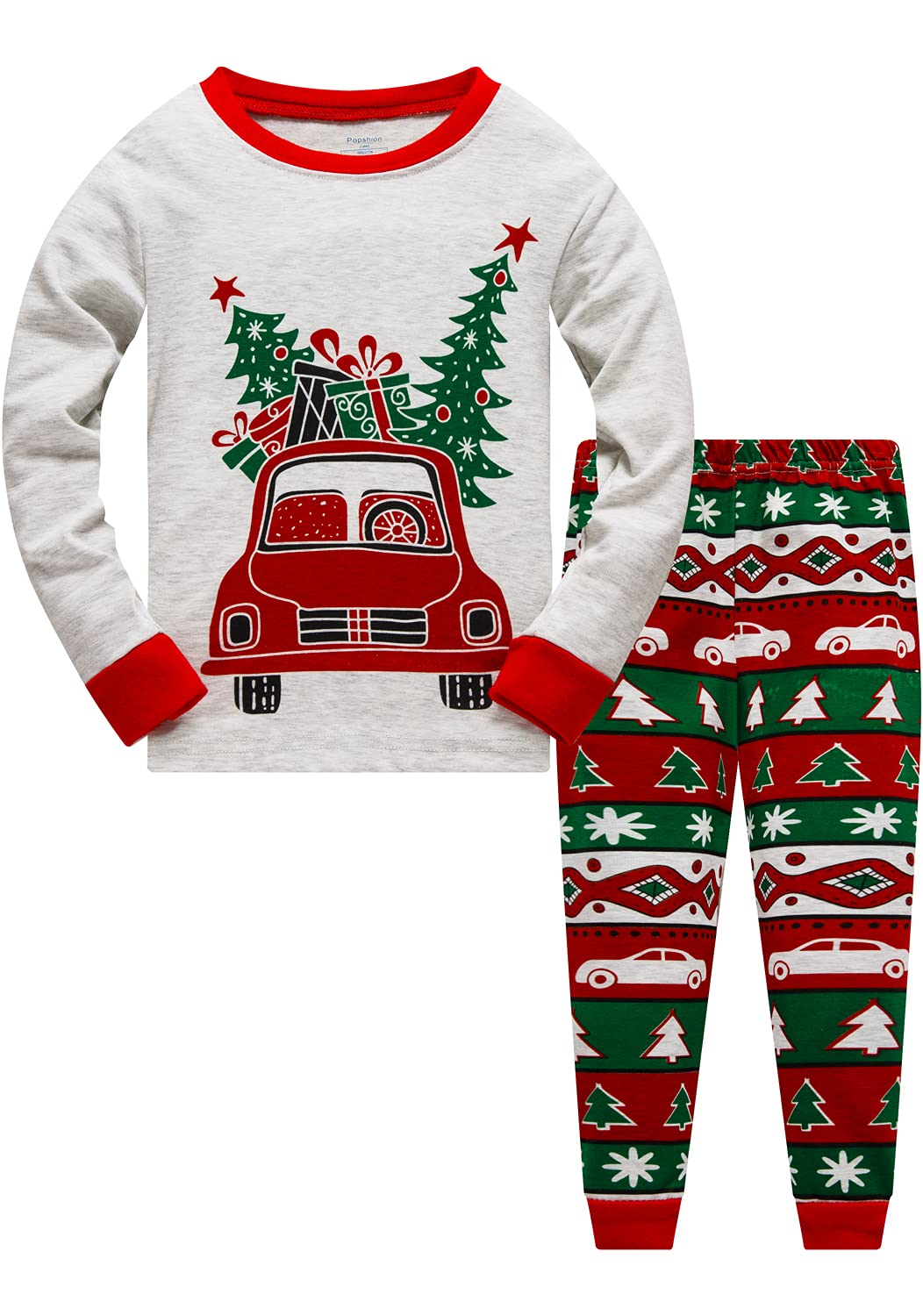 Little Boys Girls Christmas Pajamas Sets For Toddler 100% Cotton Dinosaur Planet Sleepwear Long Sleeve 2 Piece Kids Clothes Pjs