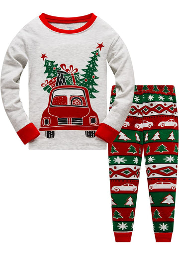 Little Boys Girls Christmas Pajamas Sets For Toddler 100% Cotton Dinosaur Planet Sleepwear Long Sleeve 2 Piece Kids Clothes Pjs