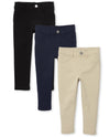 The Children'S Place Baby Girls And Toddler Ponte Knit Pull On Jeggings Pants, Black/Sandy/Tidal 3 Pack, 2T Us