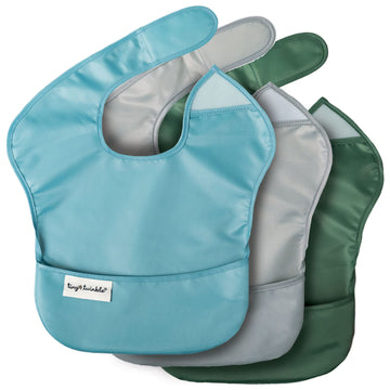 Tiny Twinkle Mess-Proof Baby Bib - Waterproof Bib For Baby Boy Or Girl - Machine Washable - Adjustable Closure - Pvc, Bpa, & Pht