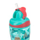Nuby 2Pkthirsty Kids No-Spill Flip-It Printed Boost Cup With Thin Soft Straw - 12Oz, 18+ Months, 2Pack Print May Vary