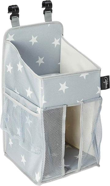 Star Pattern Diaper Caddy And Nursery Organizer For Newborn Baby Essentials, Hang On Crib, Baby Bed. Changing Table Or Wall. Mul