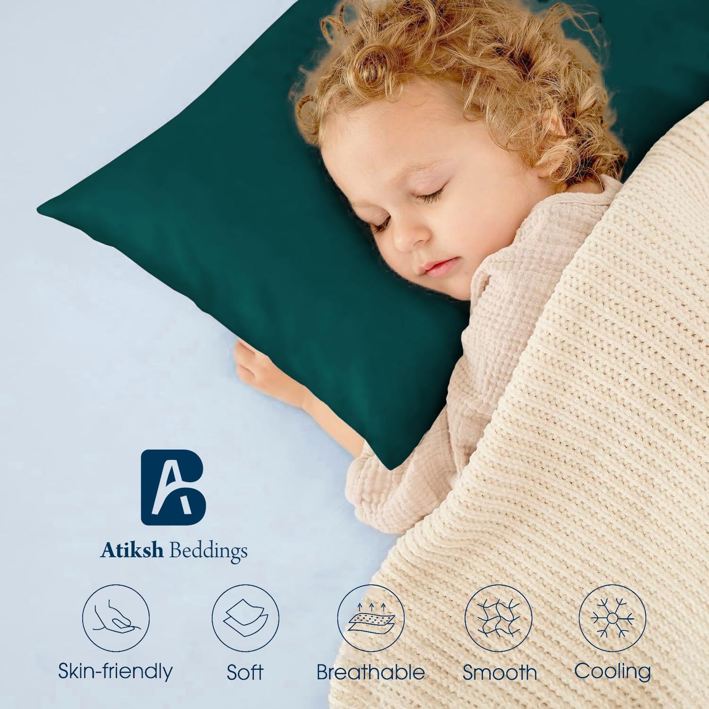 Pack Of 2 Toddler Travel Pillow Cases 100% Soft Egyptian Cotton, 500 Thread Count With Zipper Closure For Small Travel Pillowcas