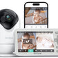 Dr.Care Vistaview Lite Smart Wifi Baby Monitor - 4    720P Split Screen & 1080P Camera App Control, Motion Alerts, Hd Night Visi