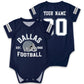 OAOANS Dallas Baby Clothes Custom Name Number Personalized Football Baby Jersey Clothing Newborn Toddler Apparel 0-24 Months Gif