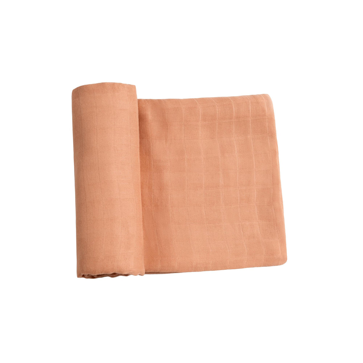 Meracorallo Muslin Swaddle Blanket, Rayon Cotton Blend, Orange